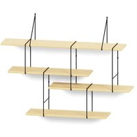 Hausen Wandregal Link shelf set 1 ash / black Hausen Wandregal Link shelf set 1 ash / black