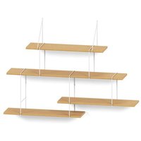 Hausen Wandregal Link shelf set 2 oak / white Hausen Wandregal Link shelf set 2 oak / white