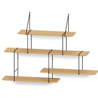 Hausen Wandregal Link shelf set 2 oak / black Hausen Wandregal Link shelf set 2 oak / black