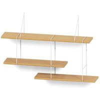 Hausen Wandregal SHRINK shelf oak / white Hausen Wandregal SHRINK shelf oak / white