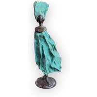 Moogoo Creative Africa Bronze-Skulptur "Petite femme du Sahel" | XS | by Patrice Balma | 16 cm 0,3 kg | Handgemacht | Unikate | verschiedene Farben