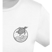 vis wear Schildkröte zwischen Ozean und Wellen - Damen Organic Shirt