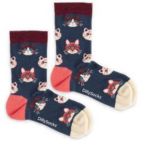DillySocks Kindersocken Lil Sky Kitten aus Biobaumwoll-Mix