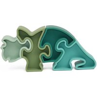 PETIKIDS Montessori-Lernspielzeug – 3D-Puzzle Triceratops aus Silikon – Lernspielzeug