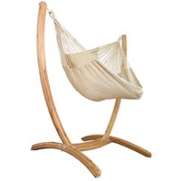 MacaMex Hängesessel SET – Uve Holzständer mit Vela Netzhängesessel