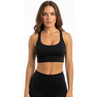 Yoga Hero Sport BH Leopard ecoNYL mit herausnehmbaren Pads