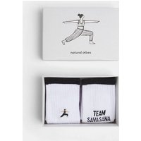 Natural Vibes 2-Pack Yoga | Bio GOTS | Geschenkset | Weiße Tennissocken | Herren Damen Socken |