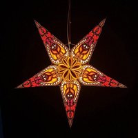 MoreThanHip Weihnachtsstern aus Papier Ø60 cm - inkl. Beleuchtungsset - Ganesha