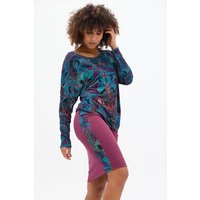 Rock Loba – Figurbetonter Schnitt bis zum Knie – Tasche an einer Seite – Breiter Bund – Einsätze aus einem Originalmuster KOKOworld – Fair produziert in Polen