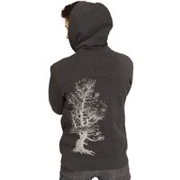 Life-Tree Organic Fairwear Zipper Unisex Organic Fairwear Pine Tree | Grau