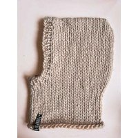 PANAPUFA Handgestrickte Balaclava Kapuze – 100 % Merinowolle