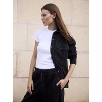 WOTE Damen Ripp-T-Shirt aus 96 % Bio-Baumwolle – Weiß