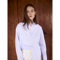 WOTE Damen Oversized Bluse aus Bio-Baumwolle – Hellblau