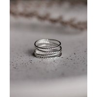lille mus Ring 'Loop Glitzer' 925 Silber / vergoldet