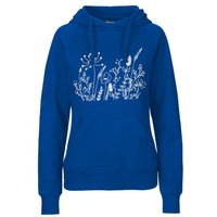 HANDGEDRUCKT "Wilde Wiese" Frauen Hoody Neutral