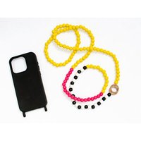renna deluxe Handykette aus Holzperlen, Crossbody lang, verschiedene Farben