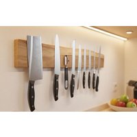 Portia by Callidus Designs Magnetische Messerleiste aus massiver Eiche mit Naturkante - Messerblock zur Wandmontage