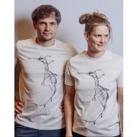 NanMa Shirt Fetzenfisch | Bio-Baumwolle | lokal handbedruckt in Österreich | Unisex | regular Fit | naturweiß