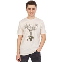 Life-Tree Organic Fairwear Shirt Men Weltenbaum | Grau/Weiß/Braun