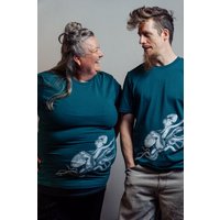 NanMa Shirt Oktopus | Bio-Baumwolle | lokal handbedruckt in Österreich | Unisex | regular Fit | grün