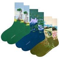 KUNSTSOKKEN Kunst Socken Set - Nahtlose Bunte Socken aus Bio-Baumwolle Mix - Witzige Socken Lustige Socken Verrückte Socken