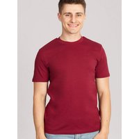 Life-Tree Organic Fairwear Shirt Men Basic | Burgund/Natur/Gelb