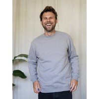 FUXBAU Männer Basic Sweater - graumeliert
