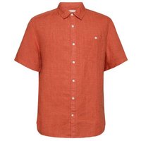 KnowledgeCotton Apparel Regular Leinen-Shirt mit kurzen Ärmeln Hemd - GOTS/Vegan