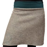 Rock Wollrock kurz Wollwalk bio Unikat mit Stickerei liebewicht