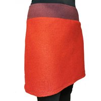 Rock Wollrock kurz Wollwalk bio Unikat mit Stickerei liebewicht