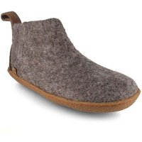 WoolFit Yeti Filzboots hohe Hausschuhe mit Naturgummisohle, handgefilzt aus 100% Wolle