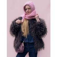 PANAPUFA Balaclava Kapuze Merinowolle Handgestrickte