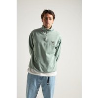 Trendsplant Sauce Pigment Quarter Zip Sweatshirt Silver Green