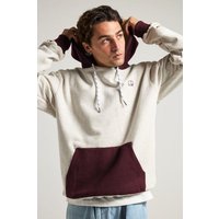 Trendsplant The Hooded Oversized Sweatshirt Warm Heather Grey/Wine Red