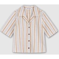 Kings Of Indigo MORRIGAN | ECRU HEMP STRIPE