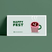 Avocado Store Wunschbetrag Gutschein als druckfähige PDF per E-Mail ab 10€ - Happy Fest - Heiße Schokolade