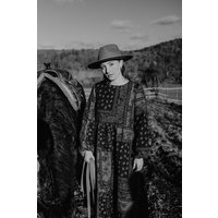 FARM UM'S HERZ Midikleid Foulard-Jacquard