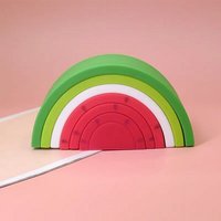 PETIKIDS Montessori-Lernspielzeug – Stapelbare Wassermelone aus Silikon
