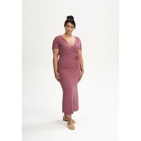 MELA V-Neck Kleid lang Style SHREOSHI