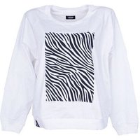 Lena Schokolade Sweater weiß Zebra aus Bio-Baumwolle