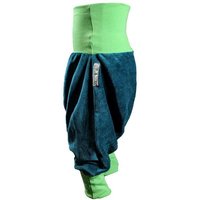 Yogahose Pumphose liebewicht Bio Nicki petrol Bündchenfarbe nach Wahl
