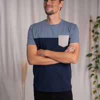 Vresh Clothing Verdy - Classic Fit Colourblock T-Shirt mit Brusttasche aus Biobaumwolle