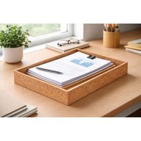 Kork-Deko Dokumentenablage aus Presskork für DIN A4 Büro & Homeoffice