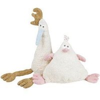 Efie Set Spiel & Kuschel Huhn + Hahn natur