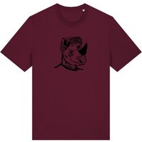 päfjes Nashorn der Brecher Fahrrad Gravel - Unisex Männer Bio Unifarben T-Shirt
