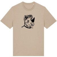 päfjes Nashorn der Brecher Fahrrad Gravel - Unisex Männer Bio Unifarben T-Shirt