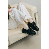 Jutelaune Pia Black Chunky Shoes