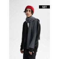 MELA Bundle Feinstrick Mütze HIMMAT + Jacquard Schal ASMEE