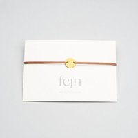 fejn jewelry Armband 'satin disc' mit farbigen Textilband