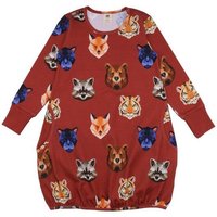 Baby Kleid GOTS zertifiziert, 95% Bio-Baumwolle, Ballonärmel, Tiermuster, weich & bequem – Walkiddy